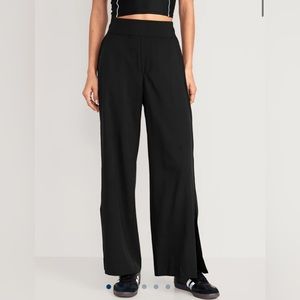 High-Waisted StretchTech Split-Hem Wide-Leg Pants for Women